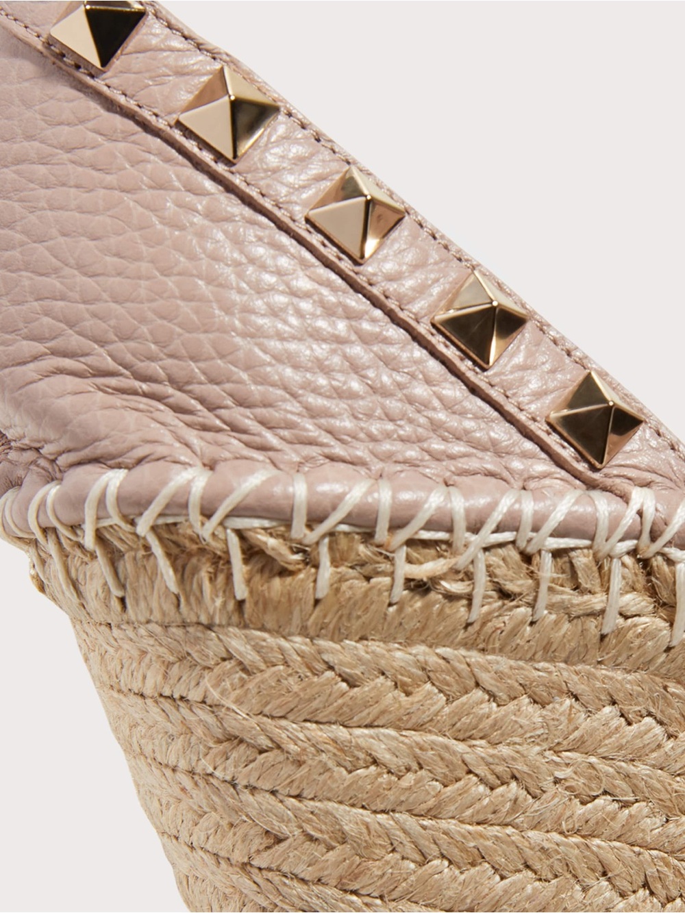Valentino Rockstud Double Espadrille Wedge Sandals - Picture 4 of 11